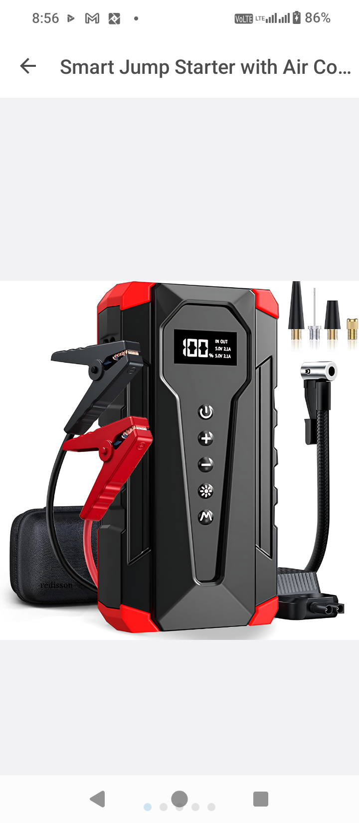 Smart Jump Starter with Air Compressor