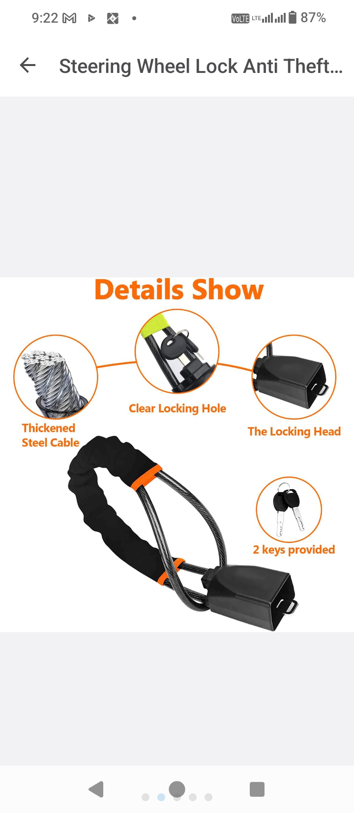 Anti-Theft Steel Cable Lock