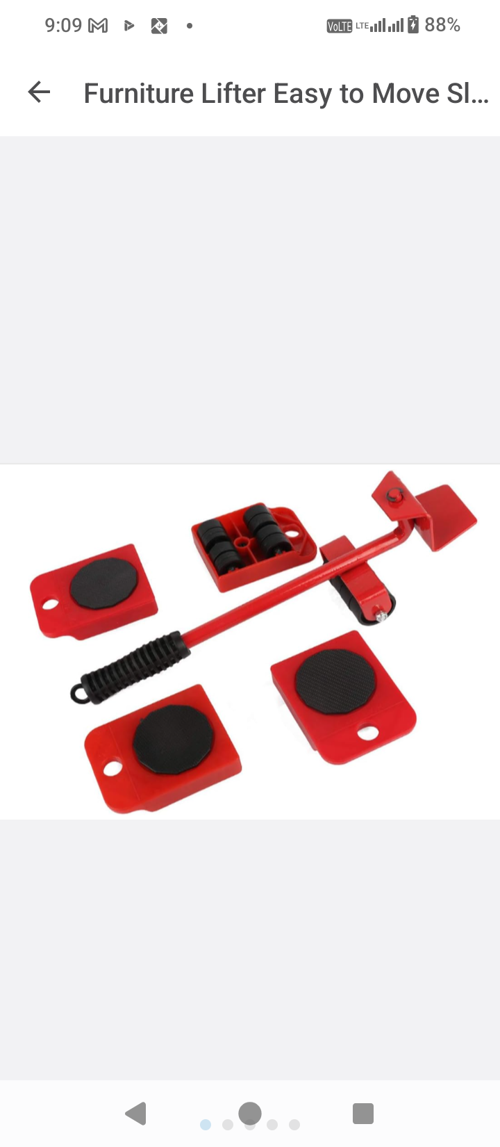 Furniture Slider Set with Lifting Toe