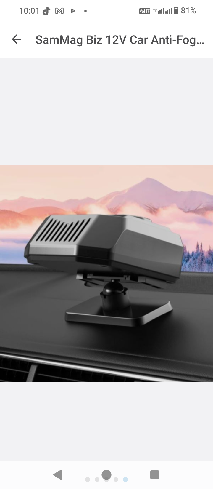 12V Car Anti-Fog Heater & Defroster