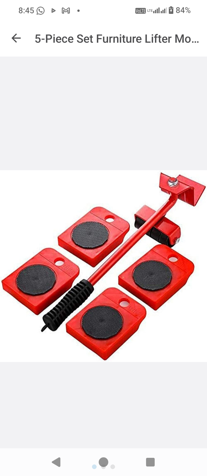 5-Piece Furniture Lifter & Mover Set